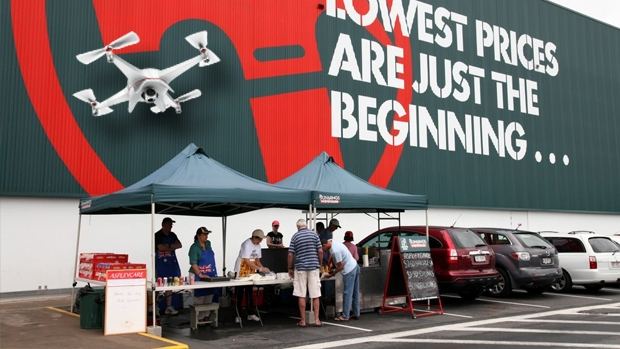 Article image for Sunbury man faces huge fine for using a drone to collect his lunch from Bunnings