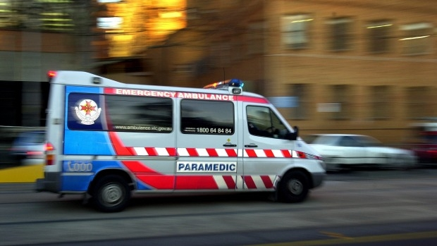 Article image for A woman is in hospital after her car collided with a tram in Melbourne’s CBD