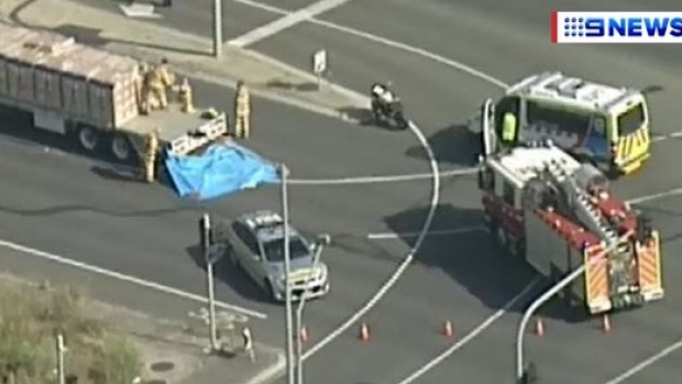 Article image for Female motorcyclist hit and killed by truck on Boronia Road, Wantirna