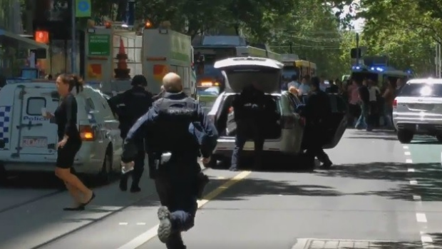 Article image for Five people killed, man arrested, as car plows through crowd on Bourke Street mall