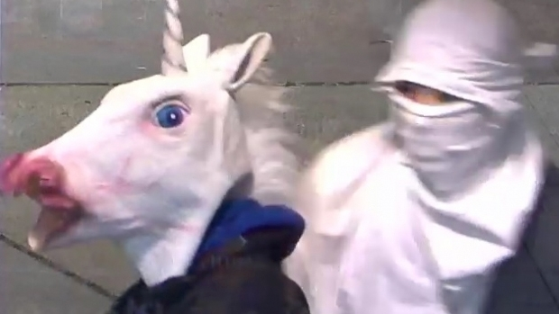Article image for Man in unicorn mask attempts to rob service stations in Melbourne’s outer east