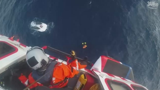 Article image for Man winched to safety after his boat capsized in Bass Strait