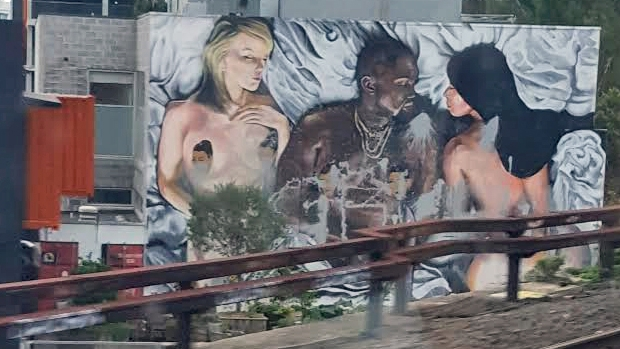 Article image for Graffiti vs. Art… Where do we draw the line? Melbourne father offended by Kanye West mural