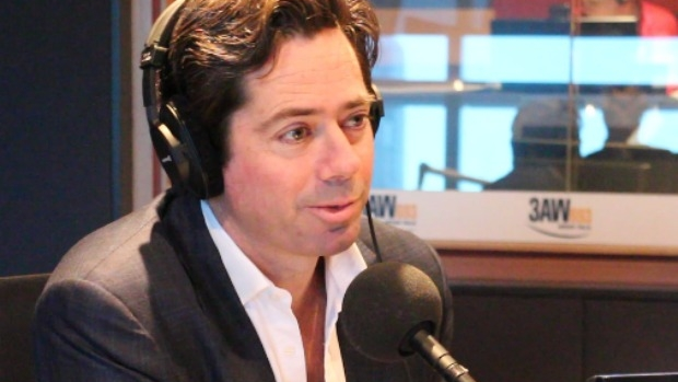 Article image for Gillon McLachlan says he ‘didn’t really notice’ the Toyota logo in the goalsquare