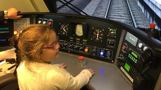 Article image for Five-year-old girl’s dream to drive a train comes true