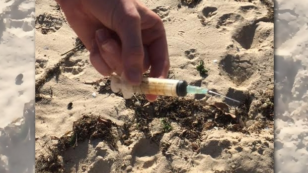 Article image for Father’s shock after finding used needle in the sand at Sandringham beach