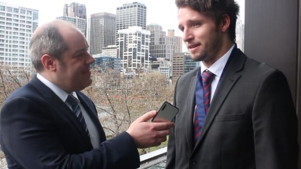 Article image for Melbourne forward Jesse Hogan wins the AFL’s 2015 Rising Star award