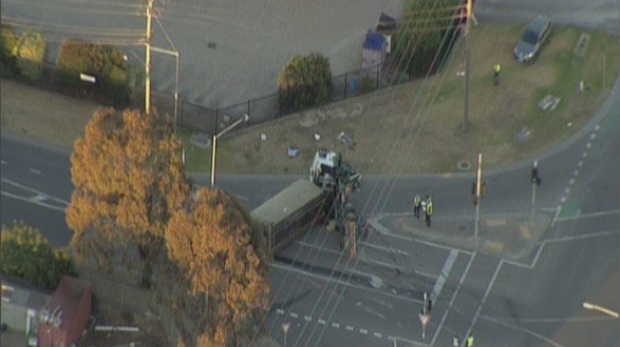 Article image for Truck crushes car of teens