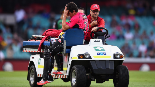 Article image for Injury to captain Moises Henriques further dampens Sydney Sixers loss