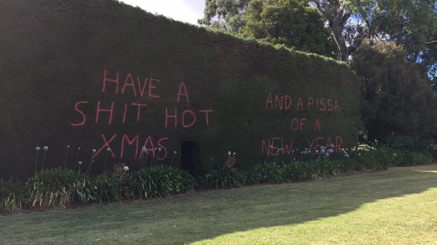 Article image for Only in Australia: Neerim South hedge message full of mirth