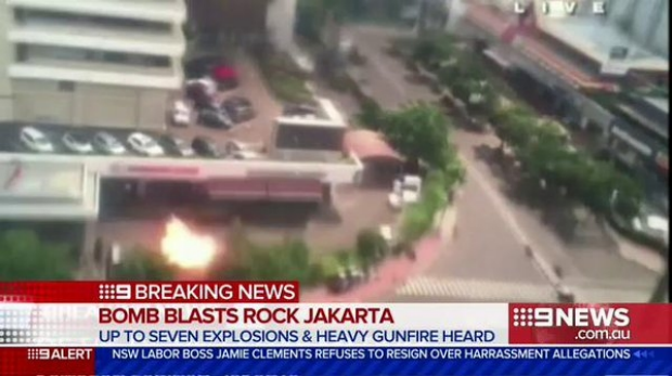 Article image for Explosions rock Jakarta shopping mall
