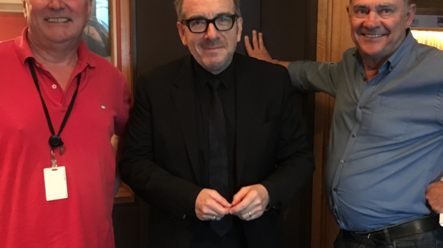Article image for Elvis Costello drops in to the 3AW studio for a chat with Ross and John
