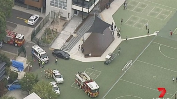 Article image for Person dies after car plows through school fence at Brighton East