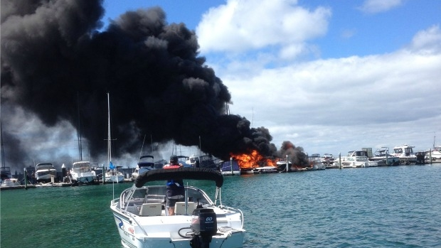 Article image for PICTURES: Blairgowrie marina fire