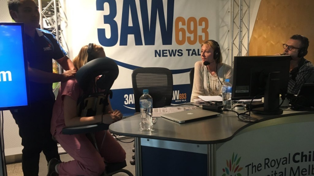 Article image for A nurse’s life at RCH: 3AW Breakfast shouts Amy van der Velden a massage