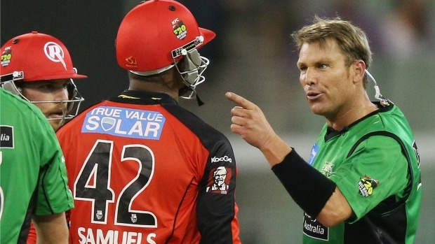 Article image for Marlon Samuels tees off at Shane Warne after T20 victory