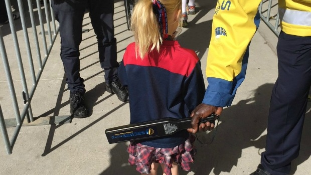 Article image for Four-year-old girl scanned by security at the MCG