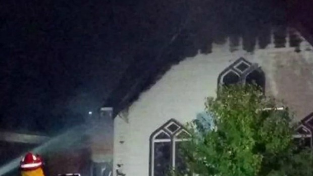 Article image for Geelong West Presbyterian Church destroyed by fire