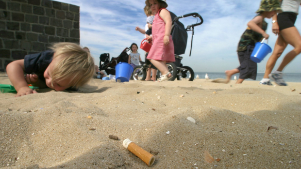 Article image for This Mordialloc man is on a quest to clear the beach of cigarette butts
