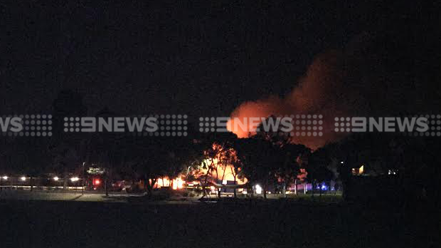 Article image for Large fire destroys classrooms the Wesley College campus at Glen Waverley