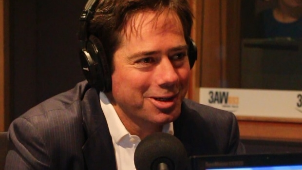 Article image for AFL boss Gillon McLachlan in studio with Neil Mitchell, April 29