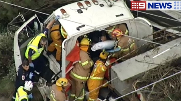 Article image for Truck crashes into Lorne house