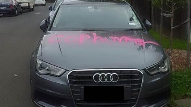 Article image for Footscray homes and cars attacked by vandals, who sprayed political slogans