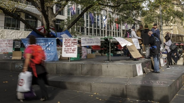 Article image for Homeless group protest at City Square