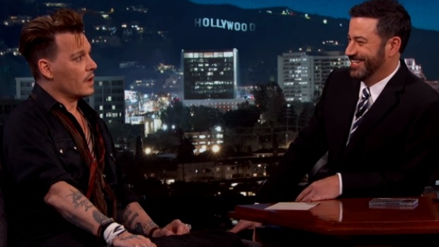 Article image for Johnny Depp takes dig at Australia on Jimmy Kimmel show