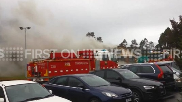 Article image for Fire has taken hold of a building at Latrobe Regional Hospital, Traralgon