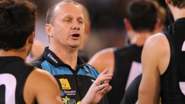Article image for Ken Hinkley says Port Adelaide ‘looking forward’ to playing Bulldogs outdoors