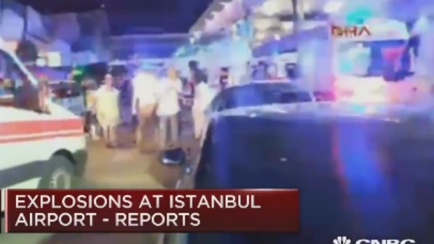 Article image for Two explosions rock Ataturk Airport, leaving at least 41 dead in Turkey