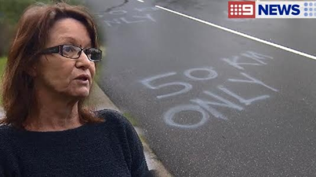 Article image for Ferntree Gully woman paints speed limit on her street to deter speeding drivers