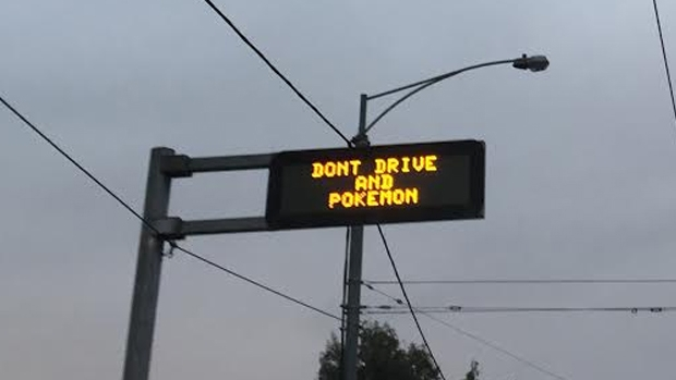 Article image for Vicroads has set up signs across Melbourne telling motorists not to Pokemon and drive