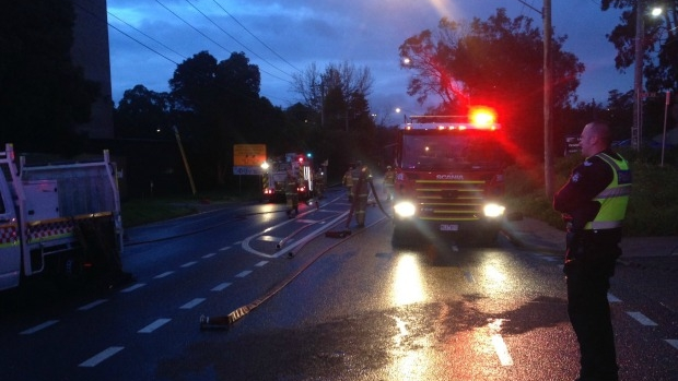 Article image for Suspicious fire at Alphington paper mill forces closure of Chandler Highway