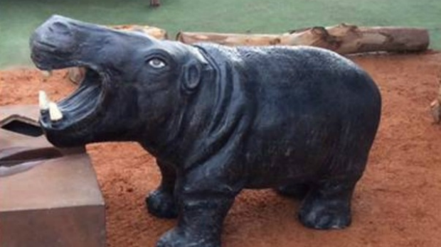 Article image for RUMOUR CONFIRMED: ‘Hip Hop’ the hippo statue stolen from childcare centre