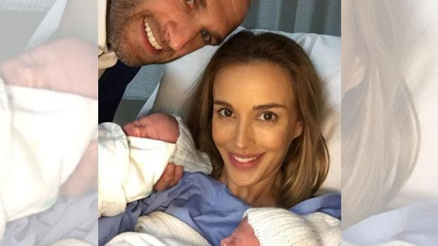 Article image for Bec and Chris Judd welcome twin boys, Darcy and Tom
