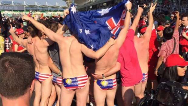 Article image for Nine Australians arrested in Malaysia for stripping off at the Grand Prix