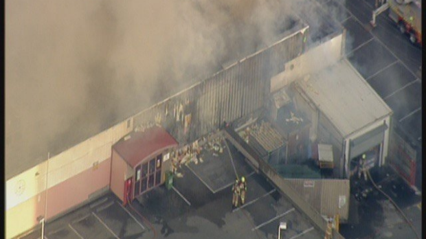 Article image for Large fire engulfs Little Saigon Market at Footscray