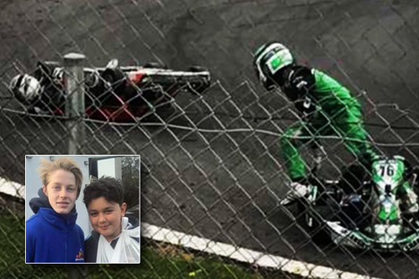 Article image for Feel-good story of the day: Go-kart champion gives up on trophies for little mate