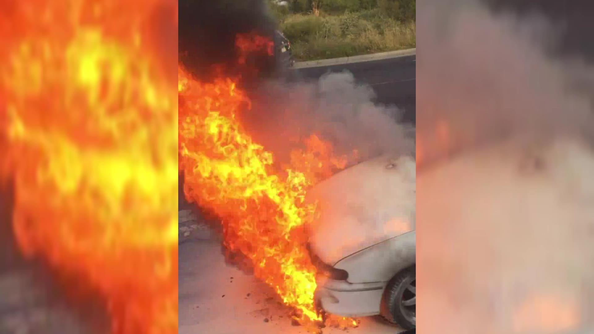 Article image for Huge car fire halts traffic on Western Ring Road