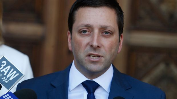 Article image for Opposition leader Matthew Guy outlines plan to get police into schools