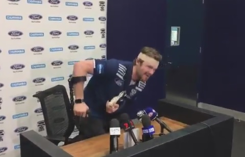 Article image for Patrick Dangerfield responds to sledge in hilarious fashion