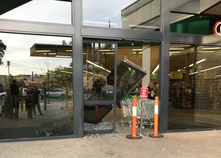 Article image for PICS: Unsuccessful ram raid at Mernda supermarket