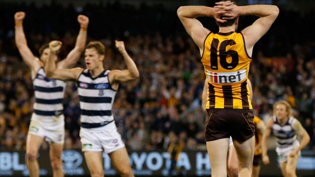 Article image for Cats win as Geelong and Hawthorn play out another epic