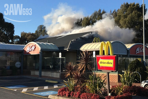 Article image for Maccas fire: Diners evacuated