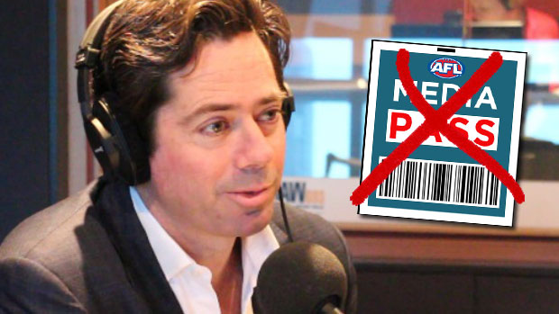 Article image for AFL boss backs push to strip media accreditation for ‘complete lies’