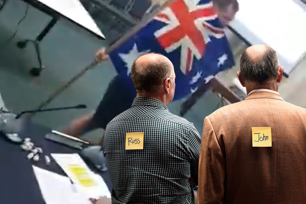 Article image for Rowdy protesters storm Yarra council meeting over Australia Day