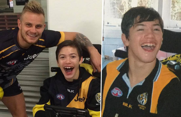 Article image for Tiger teen with cerebral palsy makes plea for grand final tickets