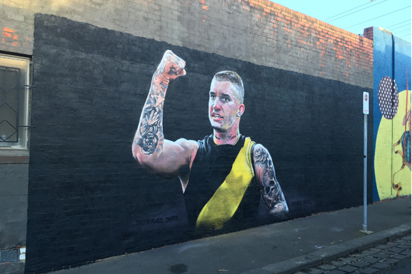 Article image for Dusty mural: Dustin Martin street art pops up in Richmond